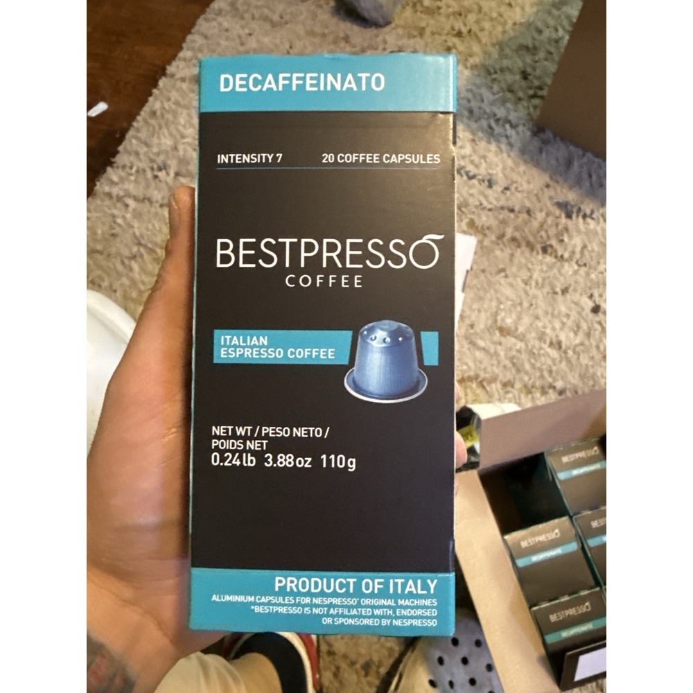 120 Bestpresso Decaf Nespresso Compatible Coffee Capsules Italian Espresso Pods